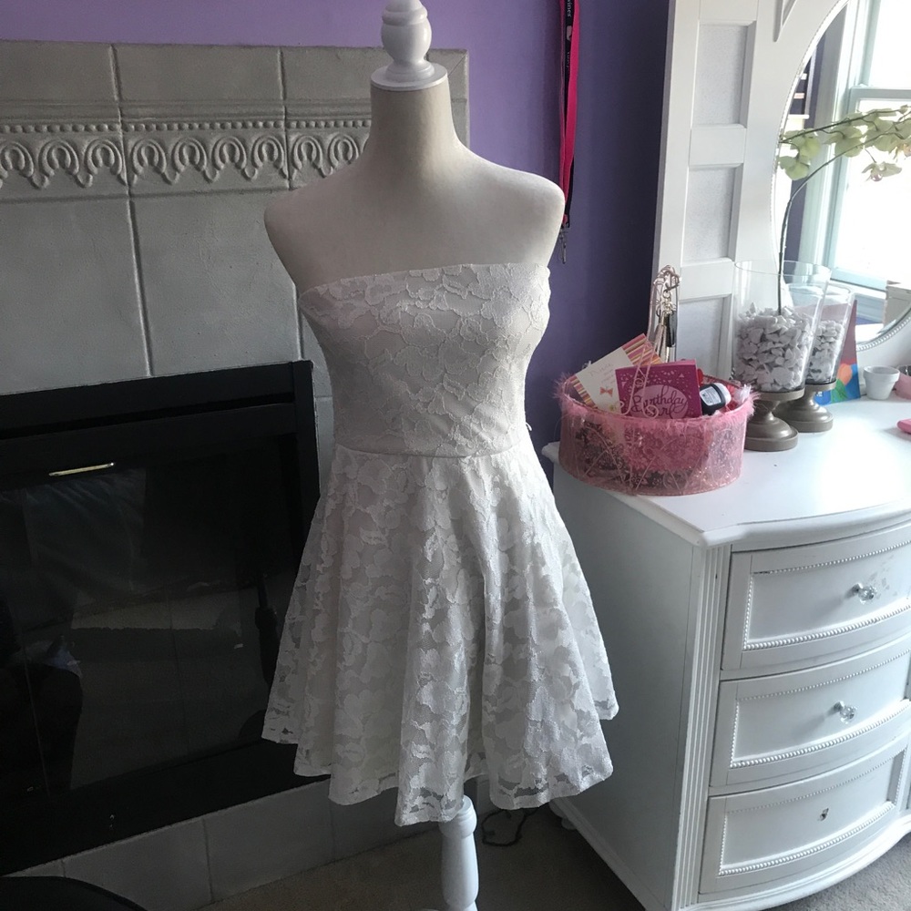 Strapless dress. Cross-posted.